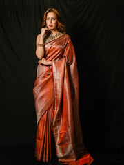 Woven Design Satin Saree