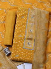 Embroidered Georgette Unstitched Suit With Pant & Dupatta