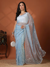 Embroidered Tissue Saree