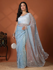 Embroidered Tissue Saree