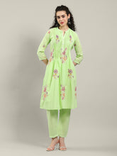 Printed Cotton Blend Kurta With Pants