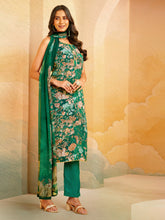 Printed Crepe Unstitched Suit With Pant & Dupatta