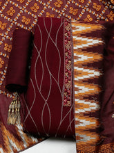 Embroidered Georgette Unstitched Suit With Pant & Dupatta