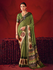 Digital Printed Art Silk Saree