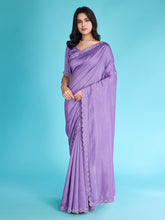 Embroidered Chinon Saree