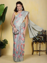 Digital Printed Tussar Saree