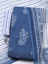 Printed Cotton Blend Unstitched Suit With Pant & Dupatta