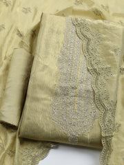 Banarasi Tissue Unstitched Suit With Dupatta