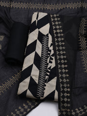 Embroidered Cotton Blend Unstitched Suit With Dupatta