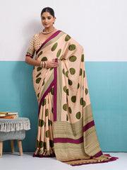 Printed Satin Saree
