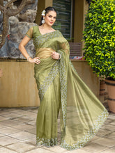 Embroidered Net Saree