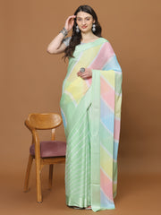 Floral Printed Chiffon Woven Saree