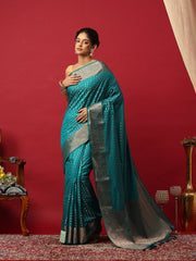 Woven Design Art Silk Firozee Saree