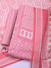 Printed Cotton Unstitched Suit With Pant & Dupatta