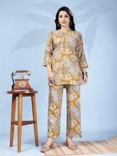 Printed Cotton Blend Kurta With Pants