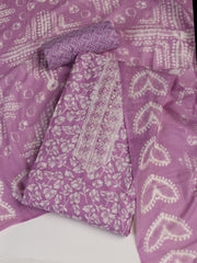 Printed Cotton Blend Unstitched Suit With Dupatta