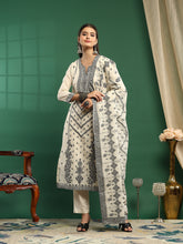 Printed Cotton Blend Kurta With Pant & Dupatta