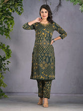 Printed Cotton Blend Kurta With Pants