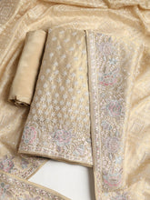Embroidered Tissue Unstitched Suit With Dupatta
