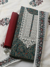 Printed Cotton Blend Ustitched Suit With Pant & Dupatta