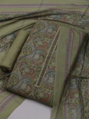 Printed Cotton Blend Unstitched Suit With Dupatta