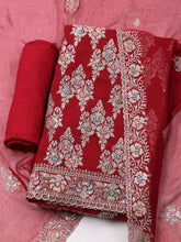 Embroirdred Oraganza Unstitched Suit With Dupatta