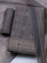 Printed Chanderi Unstitched Suit With Dupatta
