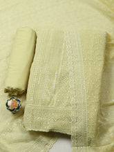 Embroidered Georgette Unstitched Suit With Pant & Dupatta