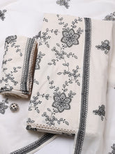 Embroidered Cotton Blend Unstitched Suit With Pant & Dupatta