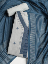 Neck Embroidered Cotton Blend Unstitched Suit With Dupatta