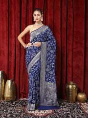 Zari Jaal Crepe Saree