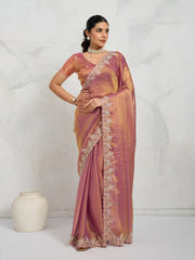 Embroidered Chiffon Saree