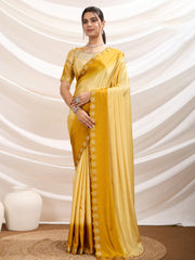 Embroidered Crepe Saree
