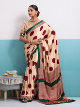 Printed Satin Saree