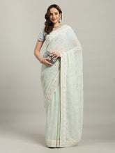 Resham Embroidery Georgette Saree
