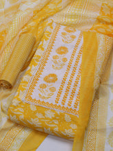 Printed Cotton Blend Unstitched Suit With Dupatta
