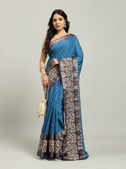 Digital Printed Cotton Blend Woven Saree