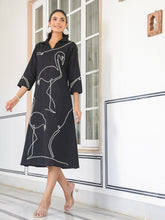 Plain Cotton Blend Dress