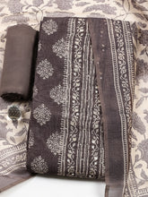 Embroidered Chanderi Unstitched Suit With Pant & Dupatta