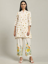 Printed Cotton Blend Kurta With Pants