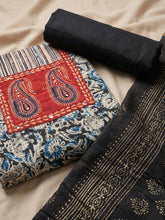 Printed Cotton Blend Unstitched Suit With Pant & Dupatta