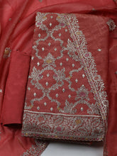 Woven Design Tissue Unstitched Suit With Dupatta