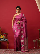 Woven Design Art Silk Magenta Saree