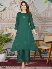 Printed Cotton Blend Kurta With Pants