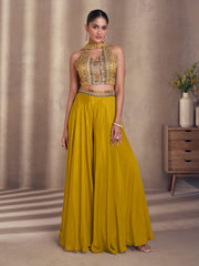 Embelished Chinon Suit With Pant & Dupatta