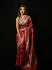 Woven Design Satin Saree
