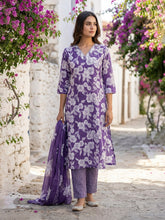 Printed Cotton Blend Suit With Pant & Dupatta
