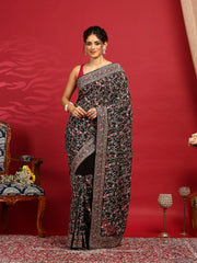 Embroidered Georgette Saree