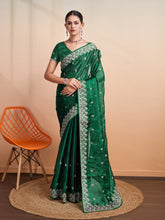 Embroidered Linen Blend Saree