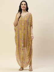 Digital Print Georgette Kaftan Kurta